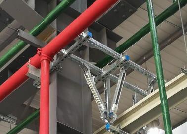 市北该抗震支架的整体式支吊架结构协调性好